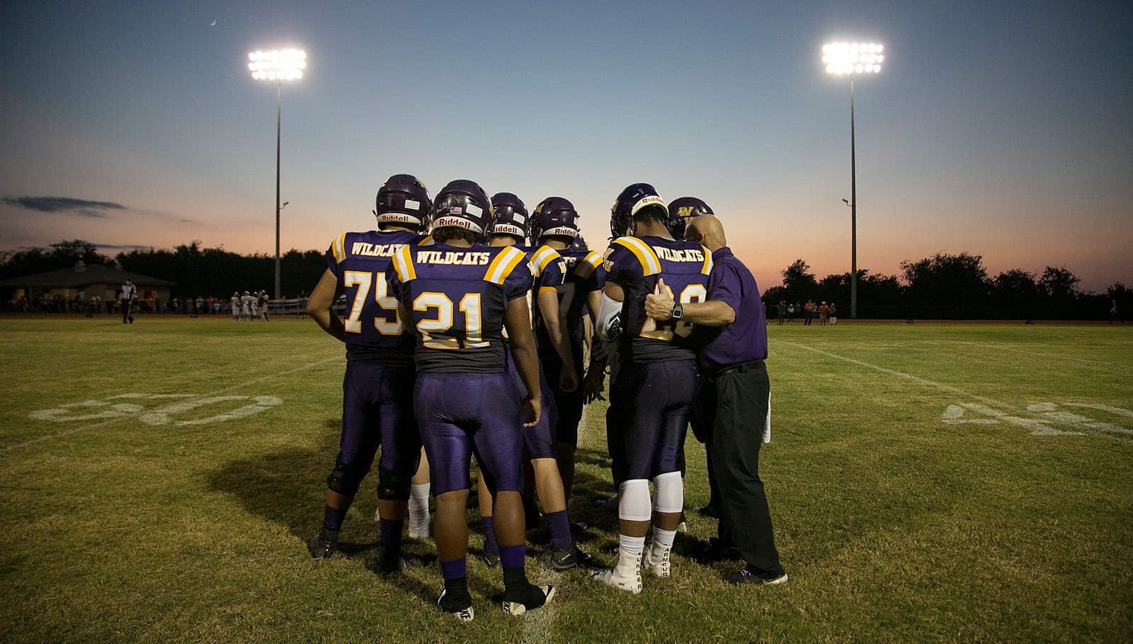 A small central Texas town community lit by LCRA electric service